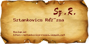 Sztankovics Rózsa névjegykártya