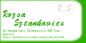 rozsa sztankovics business card